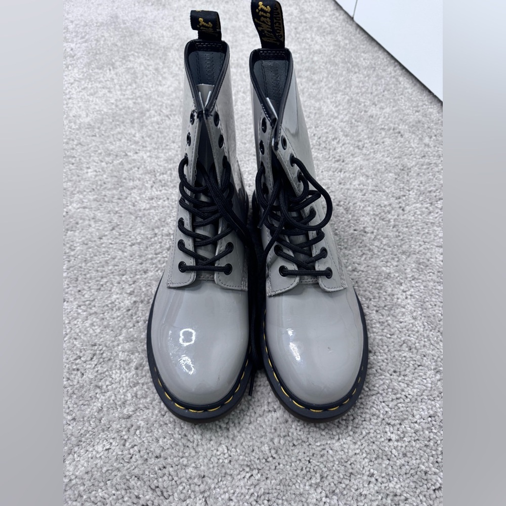 Doc Martens Gray Lace-Up Women's Boots